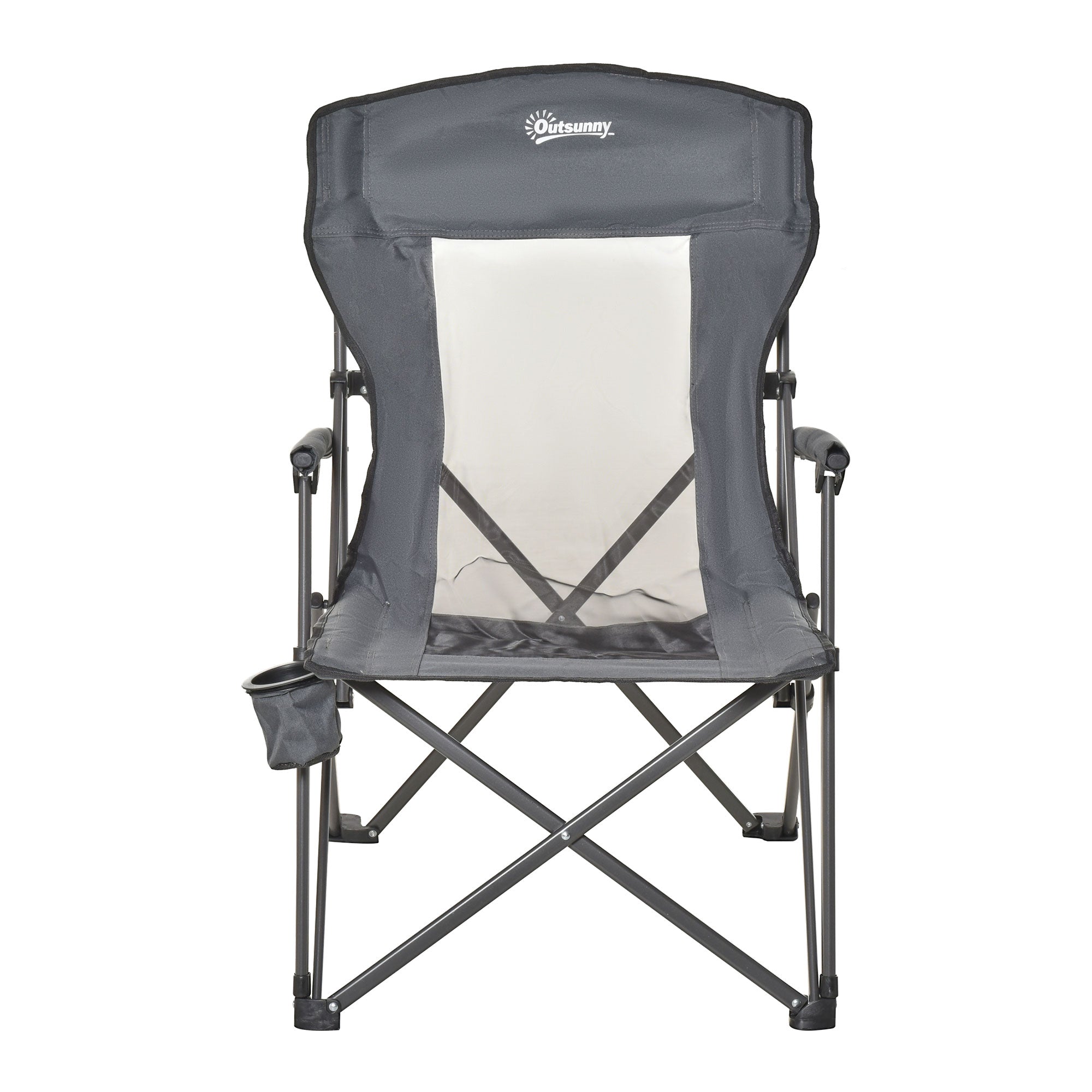 Folding Camp Chair Portable Chair w/ Cup Holder Holds up to 136kg Perfect for Camping, Festivals, Garden, Caravan Trips, Beach and BBQs