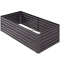 Galvanised Steel Raised Garden Bed 180x90x59 cm with Reinforced Rods - Dark Grey