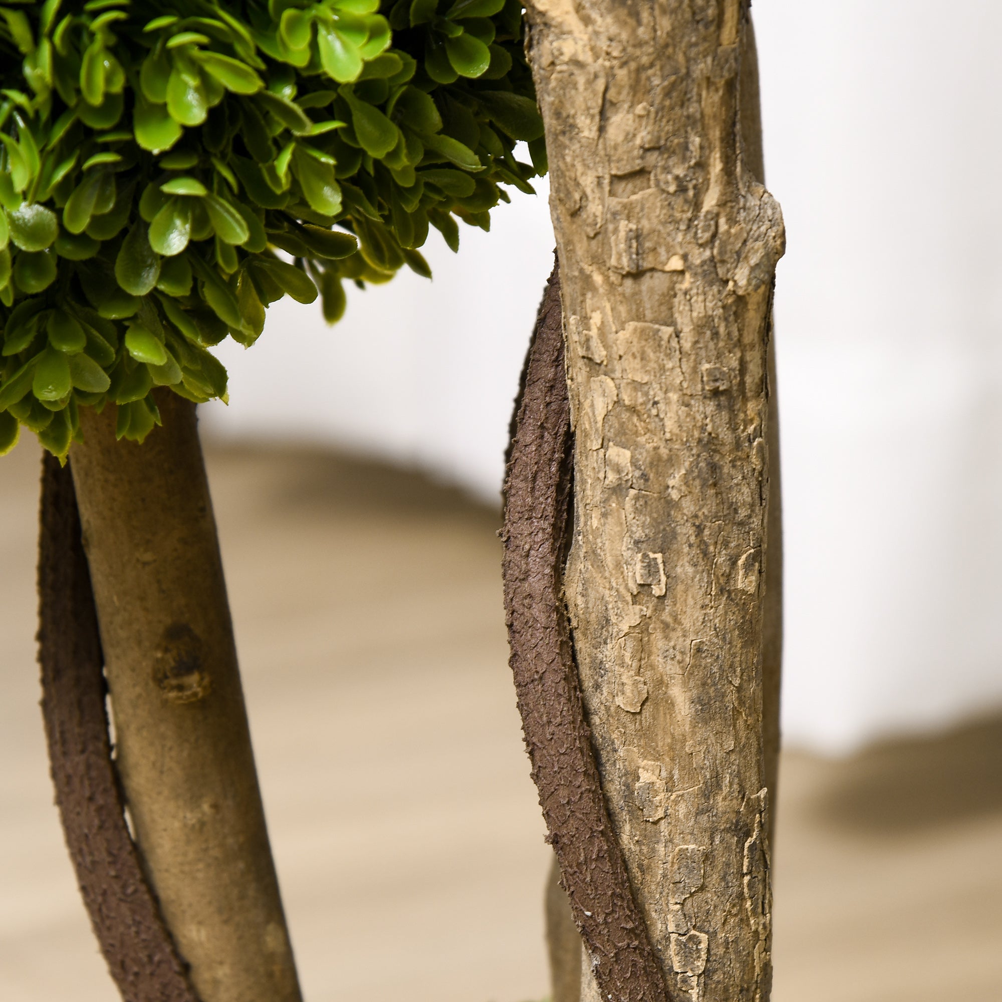 90 cm Decorative Artificial Boxwood Ball Topiary Tree in Pot for Indoor Outdoor Decor - Light Green