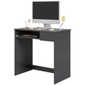 Compact Computer Desk with Keyboard Tray and Drawer for Home Office - Grey