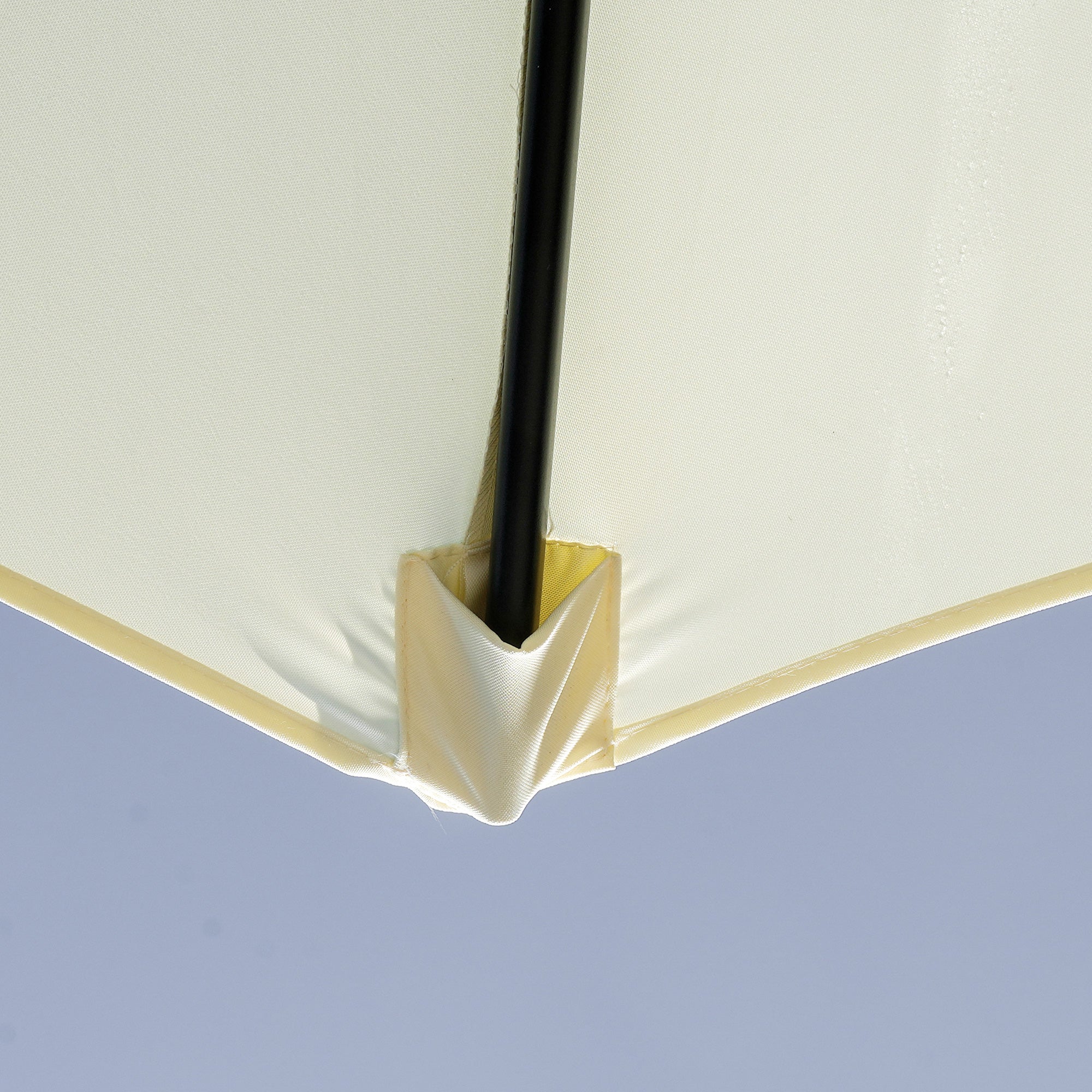 3 Metre Tilting Garden Parasol with Crank Handle and Steel Frame - Beige