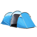 3 Man Tunnel Tent with Vestibule and Air Vents - Blue