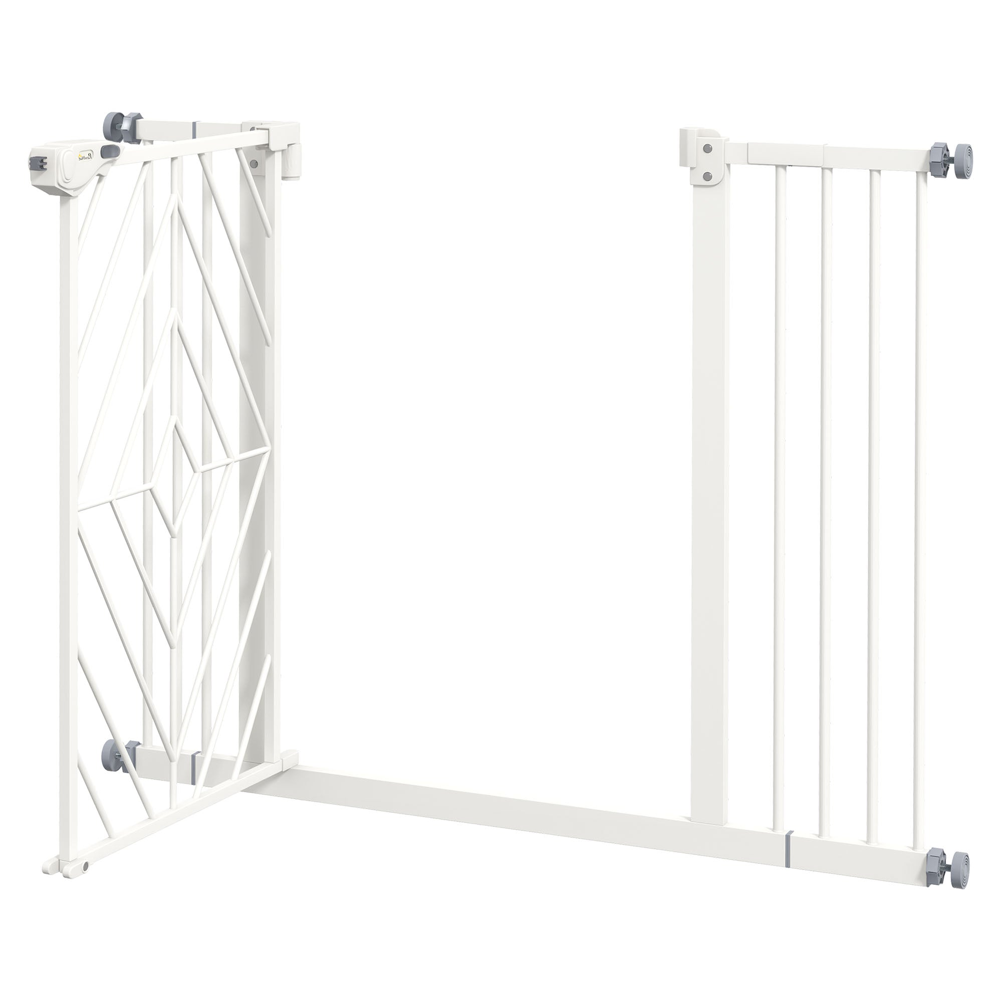 Pressure Fit Stair Gate Dog Gate w/ Auto Closing Door, Double Locking, Easy Installation, for 74-100cm Openings - White