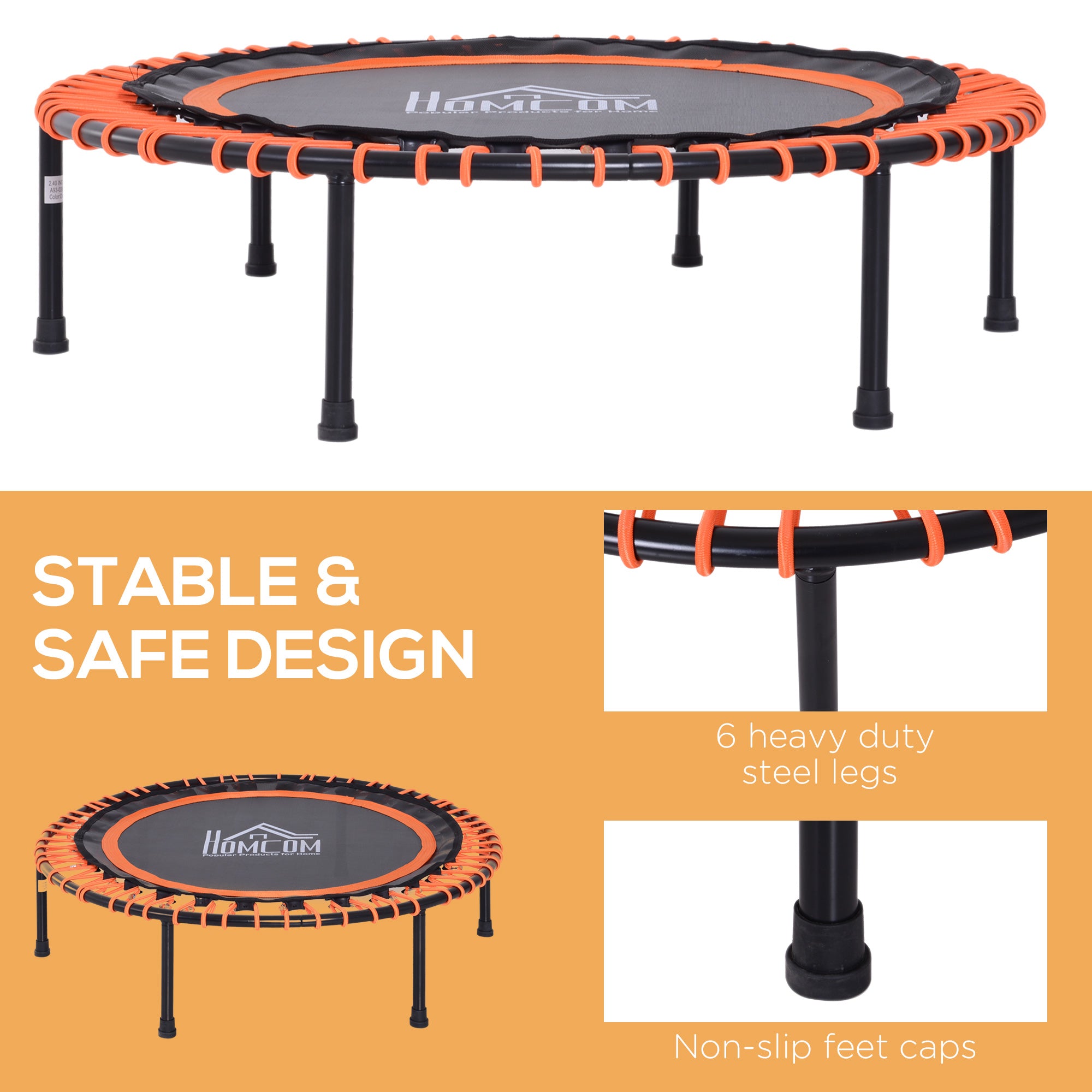 Mini Round Trampoline Aerobic Exercise Bungee Rebounder Jumper