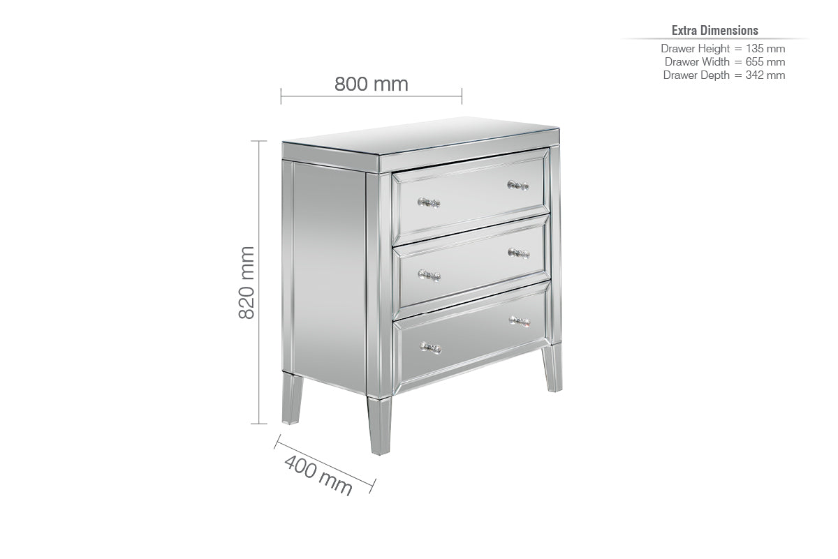 Valencia 3 Drawer Chest