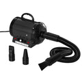 2800W Dog Hair Dryer Pet Grooming Blaster with 3 Nozzles - Black
