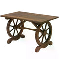 Outdoor Garden Coffee & Dining Table Fir Wood Water-Resistant - Natural Carbonized Wood