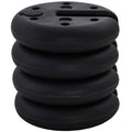 Set of 4 Sand Fillable Gazebo Tent Leg Weights for Marquee Canopy - Black