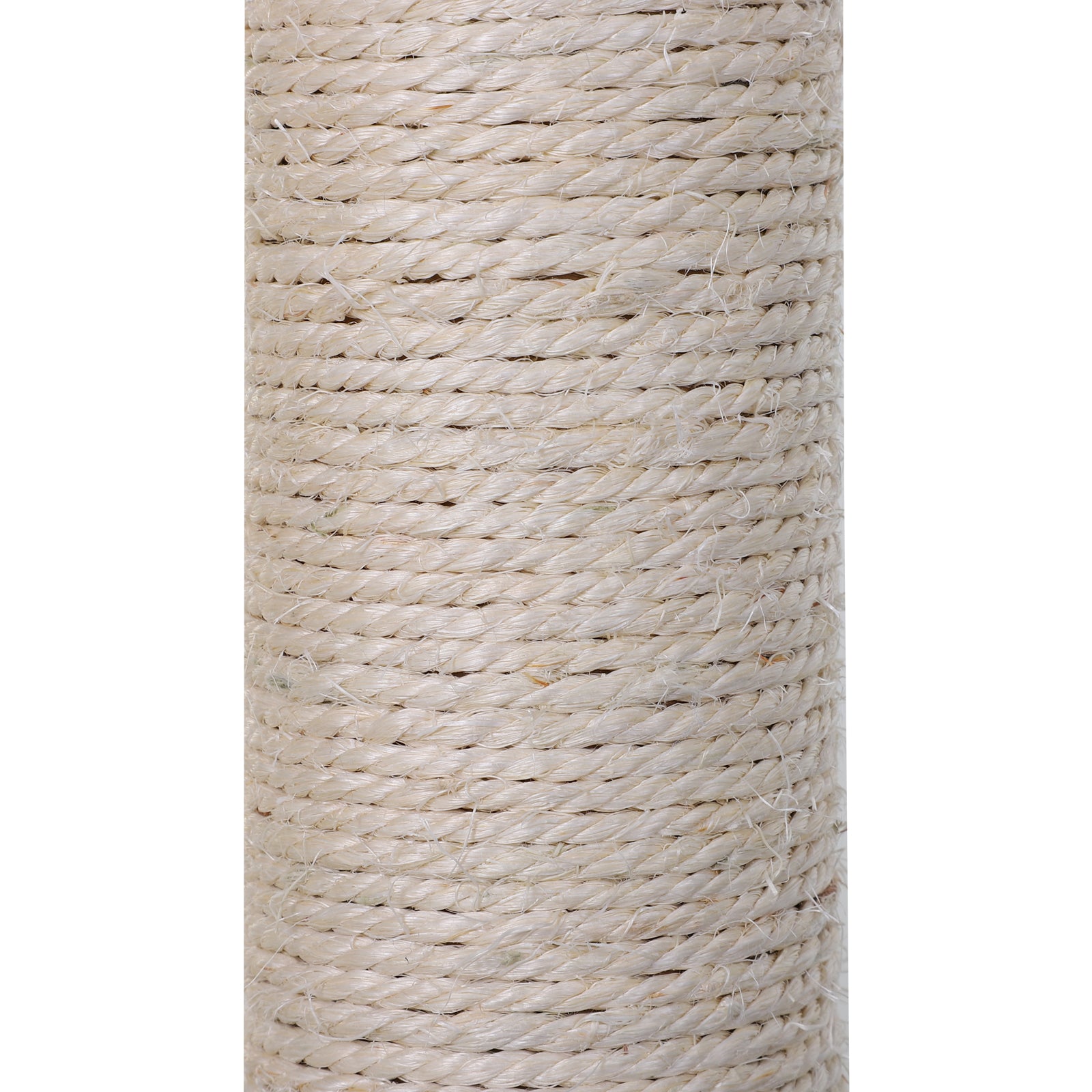 Cat Tree Cat Scratching Post 2-Tier Sisal Rope Scratching Post w/ Dangle Toy Beige