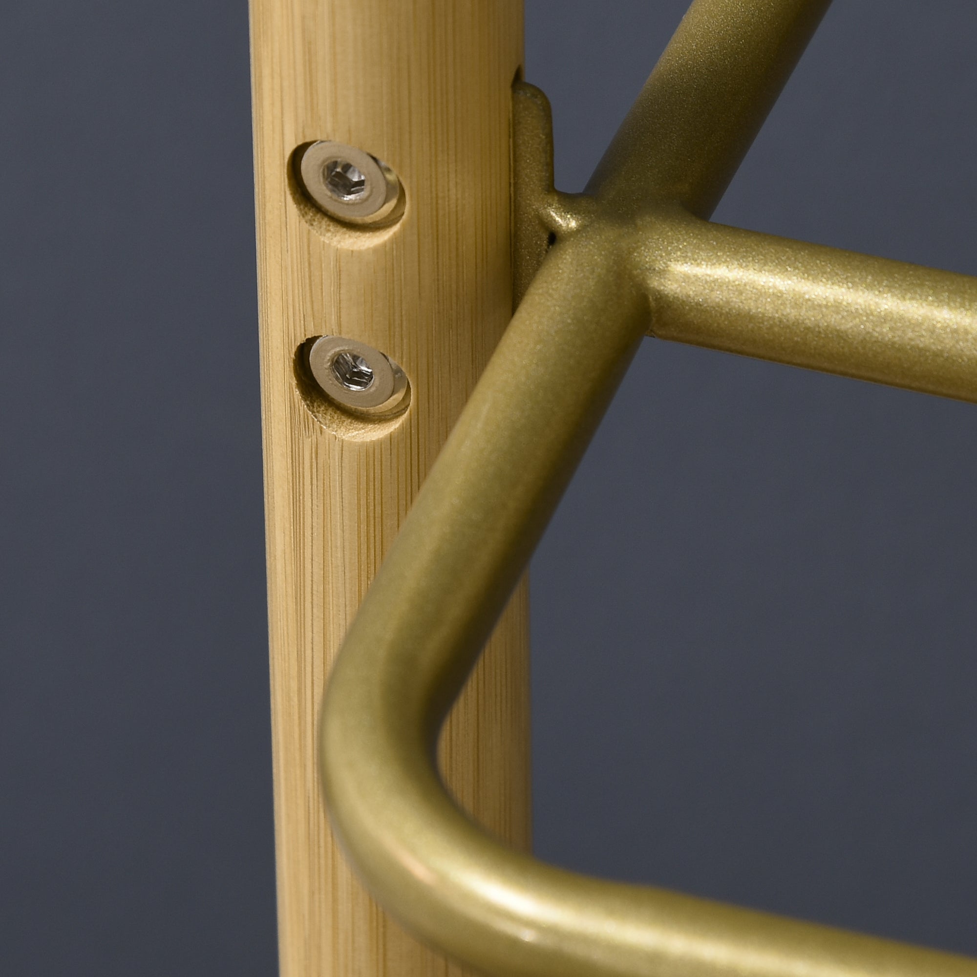 Clothes Rail, Bamboo Coat Stand, Garment Rack with Open Shelves and Fabric Storage Box for Bedroom, Hallway, Natural