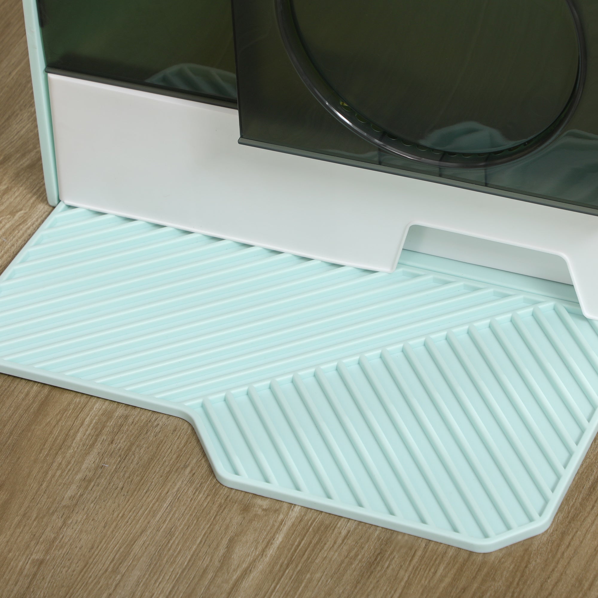 Hooded Cat Litter Tray w/ Scoop Light Blue