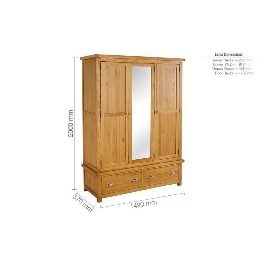 Woburn 3 Door 2 Drawer Wardrobe