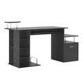 Computer Desk PC Workstation with Drawer, Shelves & CPU Storage Rack - Black