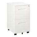 Mobile Vertical File Cabinet with Adjustable Partition for A4 & Letter Size - White