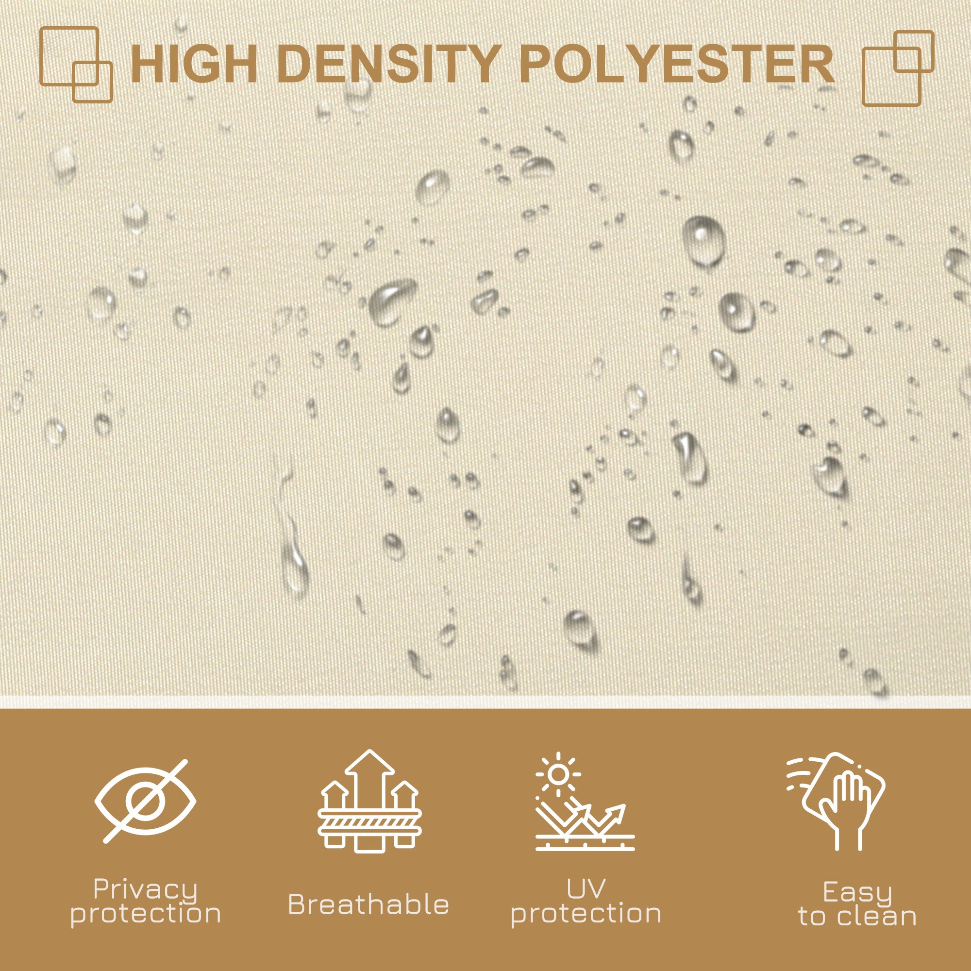 Retractable Sun Awning Privacy Screen for Outdoor Use Cream White