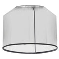 2.3m Outdoor Mosquito Net Umbrella Screen with Zippered Door - Black