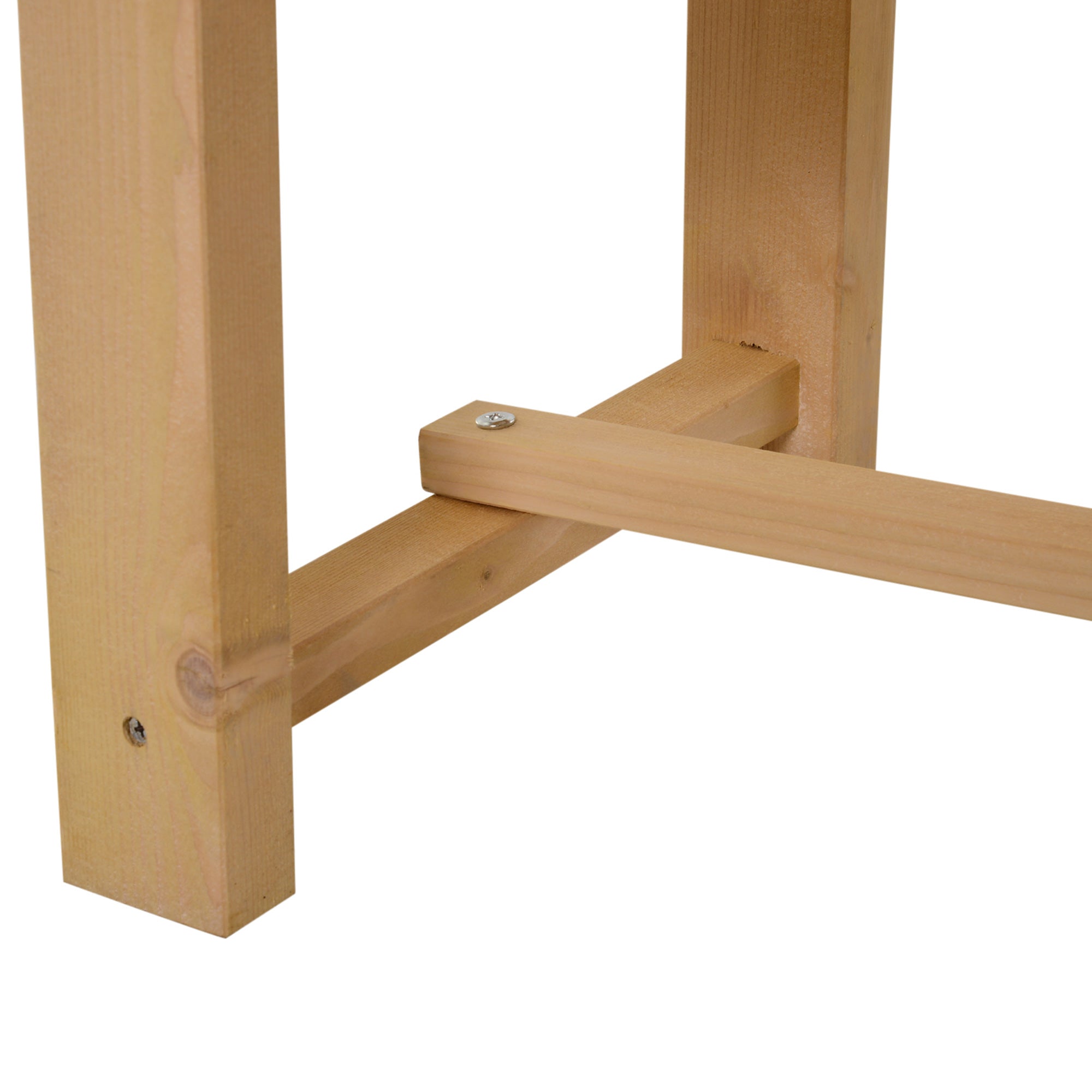 5 Piece 2 Seater Outdoor Wooden Bench Set - Solid Fir Wood Natural Finish