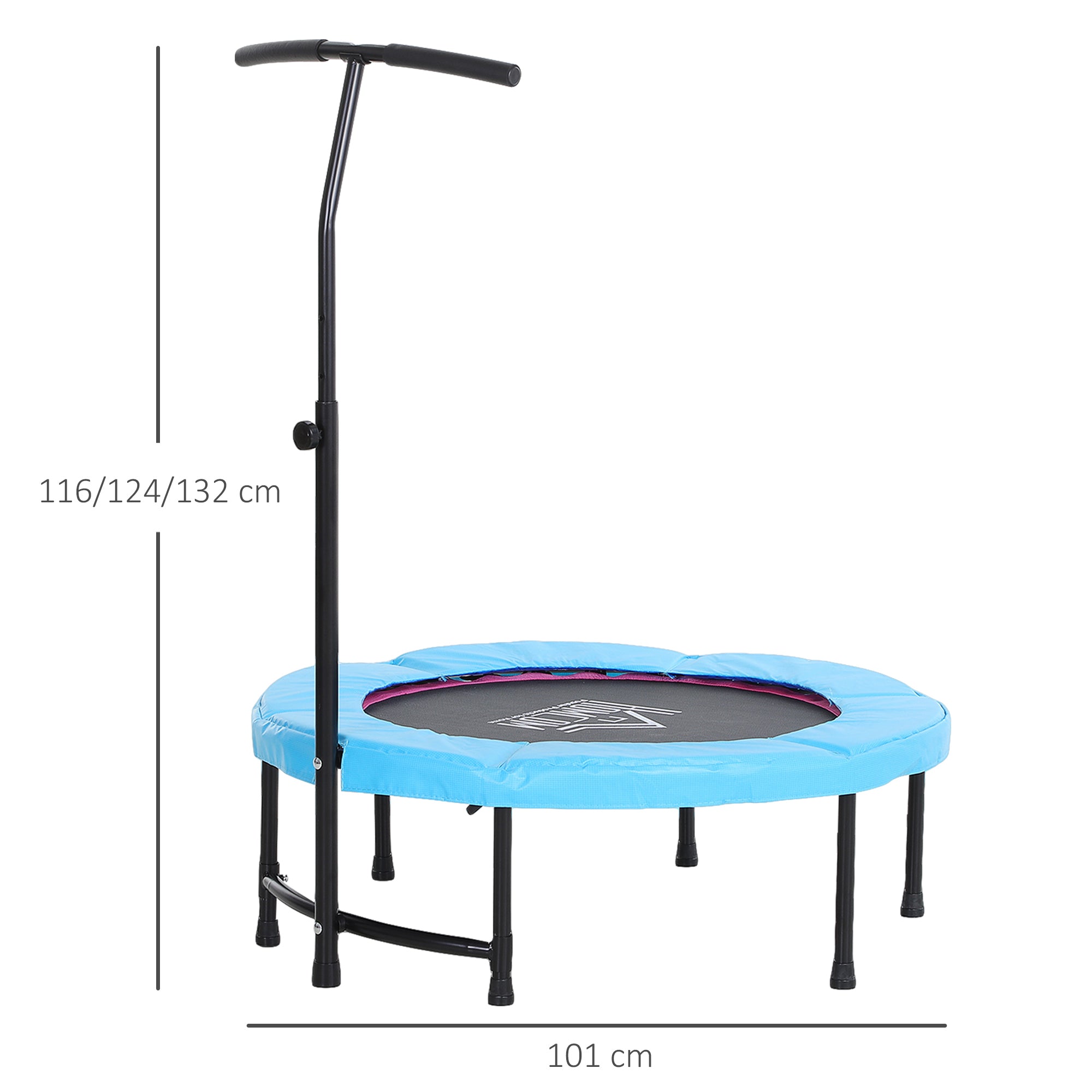 Trampoline Rebounder Adjustable Jumper, 40"-Blue