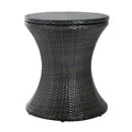 Rattan Ice Bucket Table With 4L Cooler Capacity - Brown