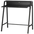 Writing Desk Computer Table with Storage Shelf Home Office Workstation - Black