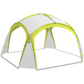 3.5x3.5M Spacious Camping Gazebo with PU Coated Polyester Shell - Green