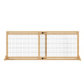 Adjustable Wooden Pet Gate 69H x 104-183 cm with 2 Panels for Doorway & Hallway - Natural