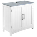 Modern Bathroom Vanity Unit with Adjustable Shelves for Space-Saving Storage - White
