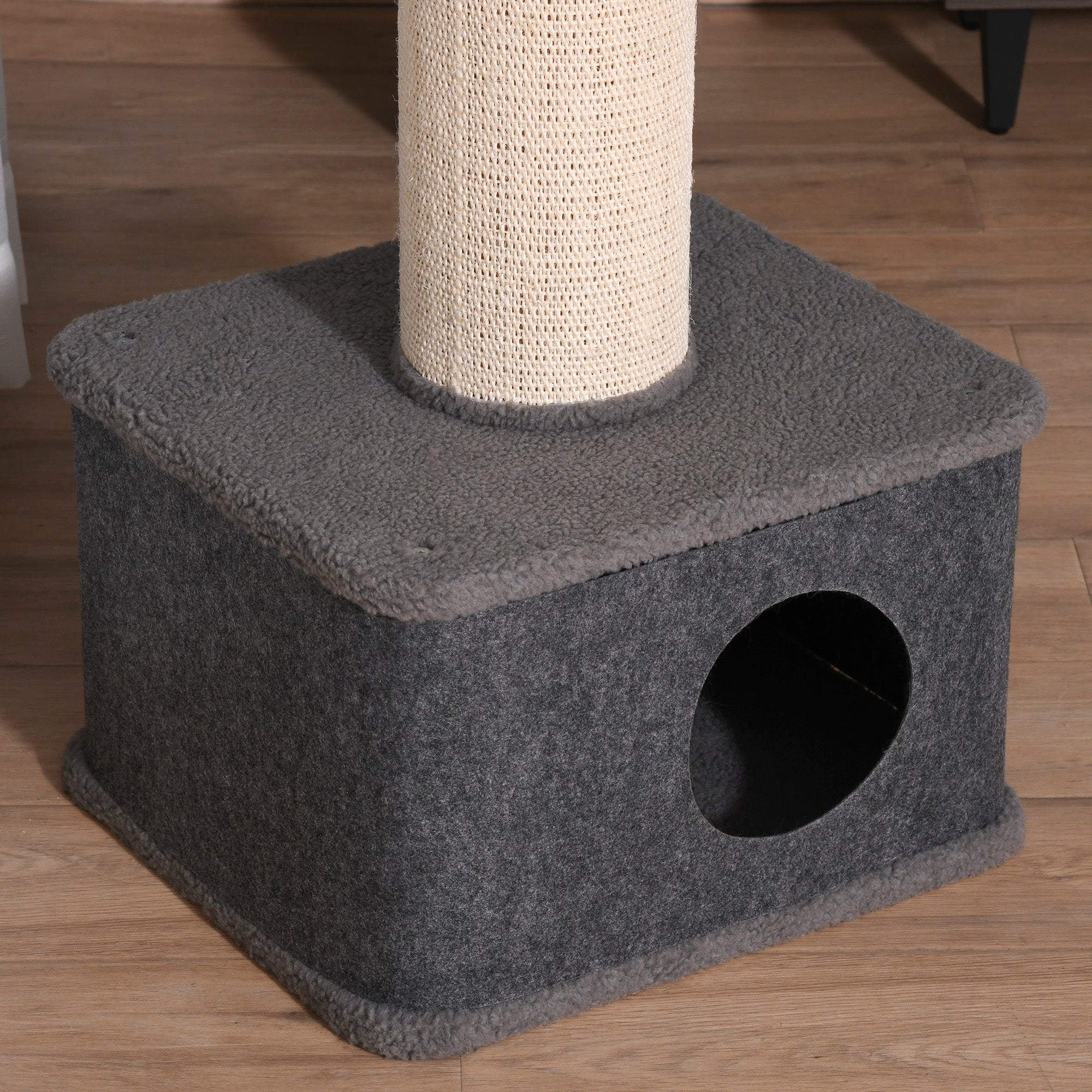 Cat Tree Kitten Tower Multi-level Activity Centre Pet Furniture with Sisal Scratching Post Condo Plush Perches Grey