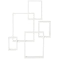 Interlocking Cube Floating Wall Shelves for Living Room Bedroom Hallways - White