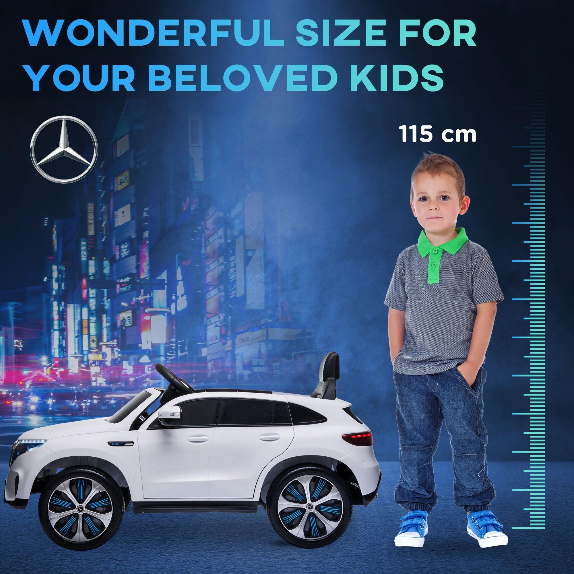 Benz EQC 400 12V Kids Electric Car Ride On Toy w/ Remote Control