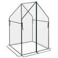 Portable Mini Greenhouse 90x90x145cm with Zipped Doors - Clear