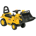 NO POWER 3-in-1 Ride On Toy Bulldozer Digger Tractor Pulling Cart - Yellow