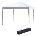 3x3m Heavy Duty Pop Up Garden Gazebo Marquee Folding Wedding Canopy - White