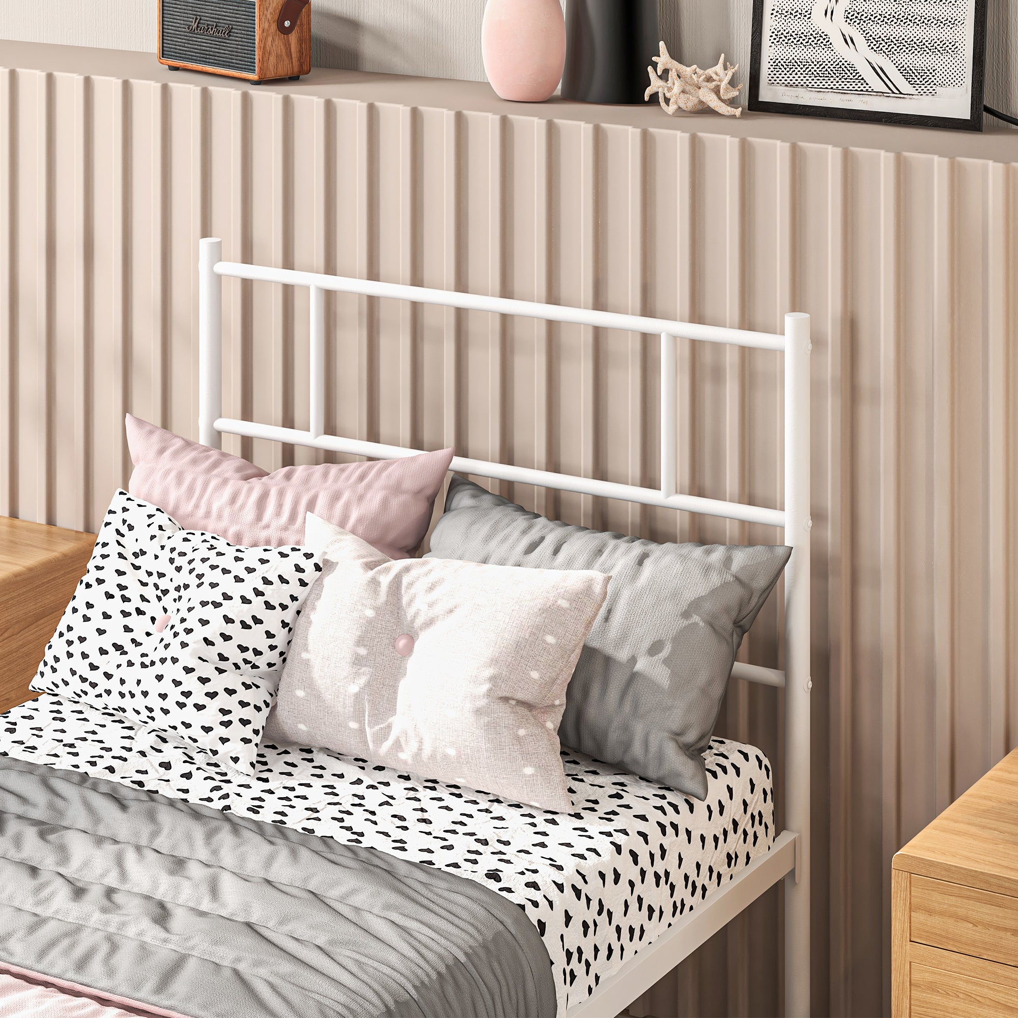 Direct Home Furniture Basics Single Metal Bed Frame White