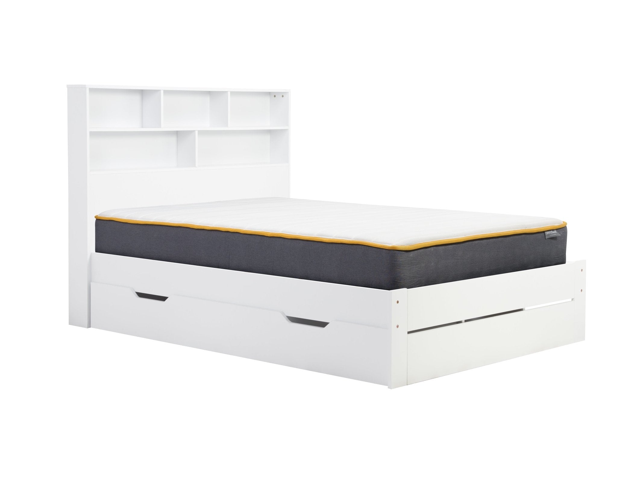 Alfie Double Storage Bed White - Bedzy UK modern and affordable home furniture England