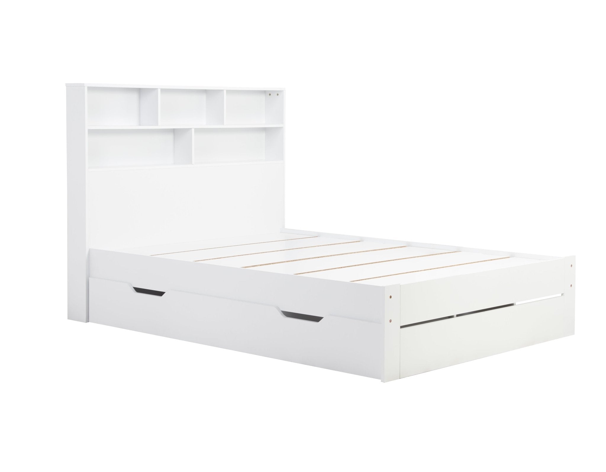 Alfie Double Storage Bed White - Bedzy UK modern and affordable home furniture England