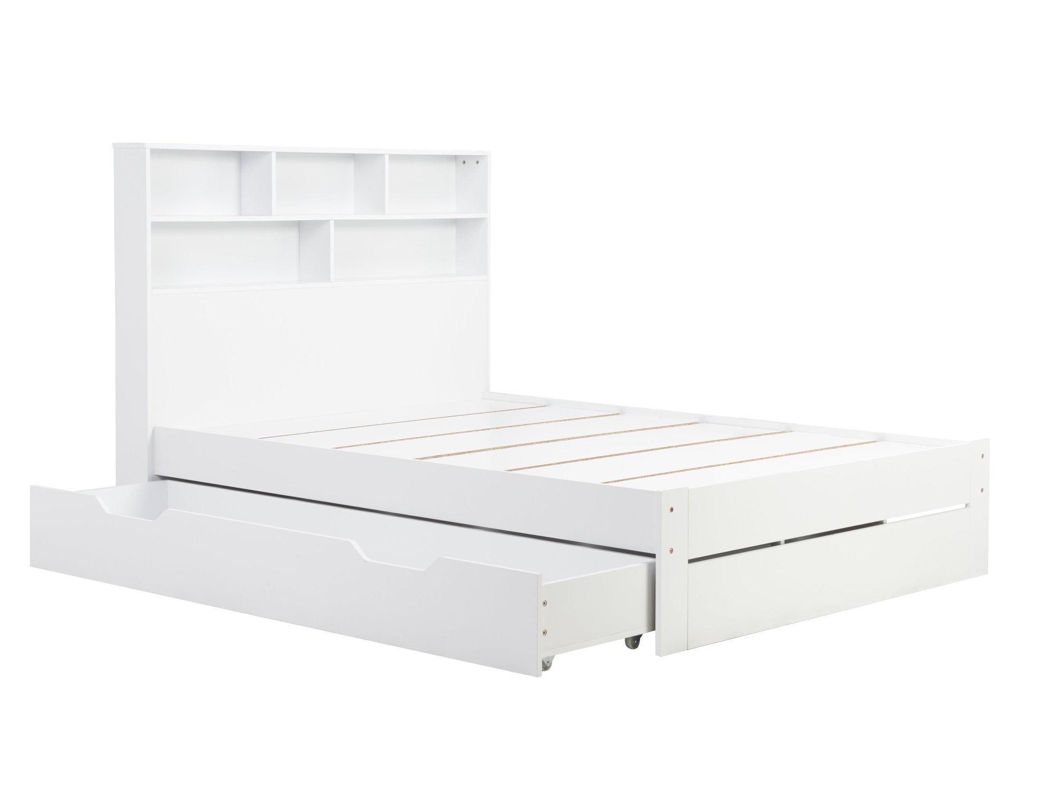 Alfie Double Storage Bed White - Bedzy UK modern and affordable home furniture England