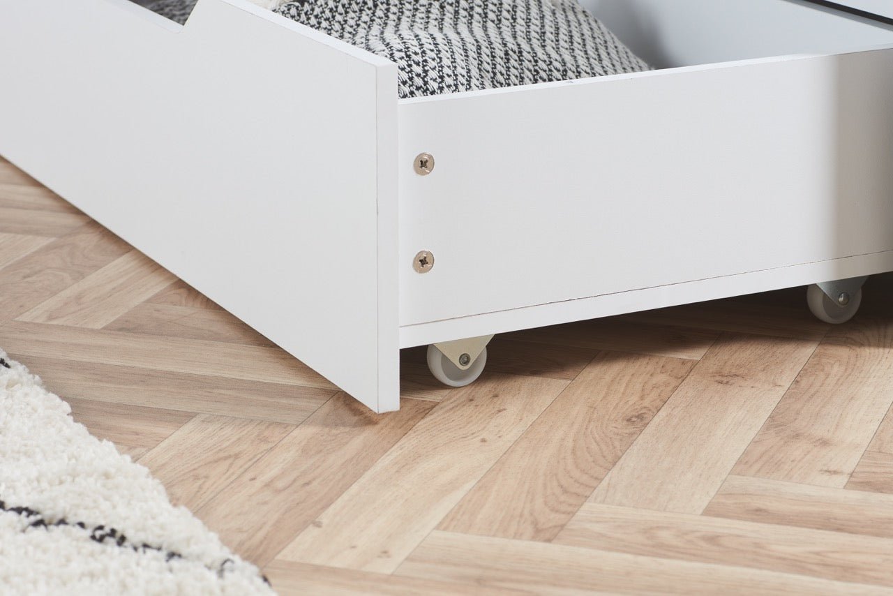 Alfie Double Storage Bed White - Bedzy UK modern and affordable home furniture England