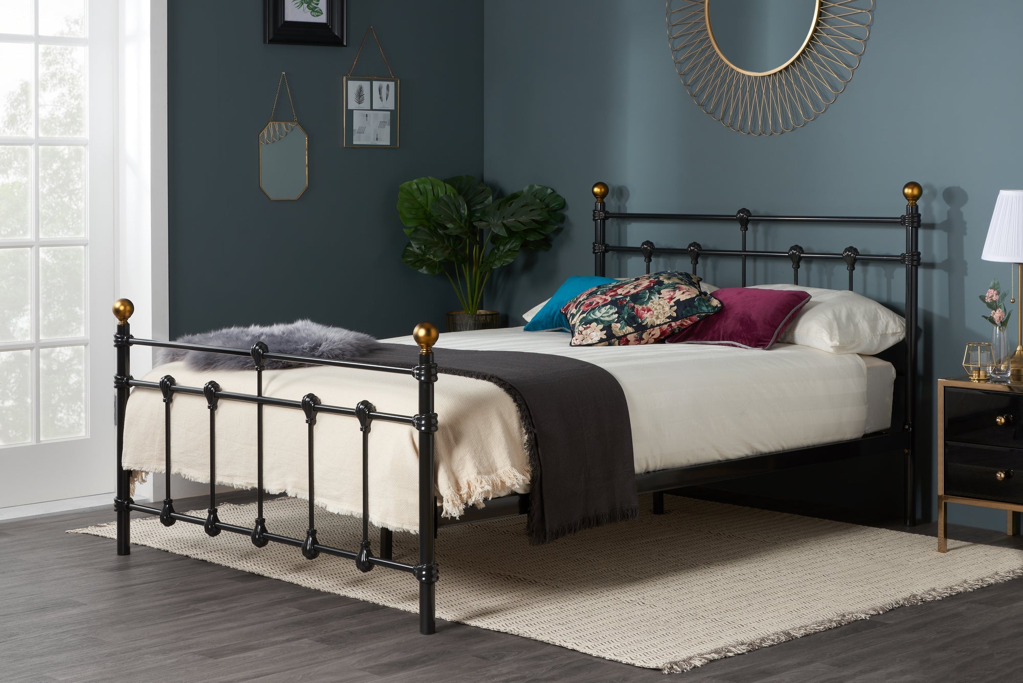 Atlas Double Bed Black - Bedzy UK modern and affordable home furniture England