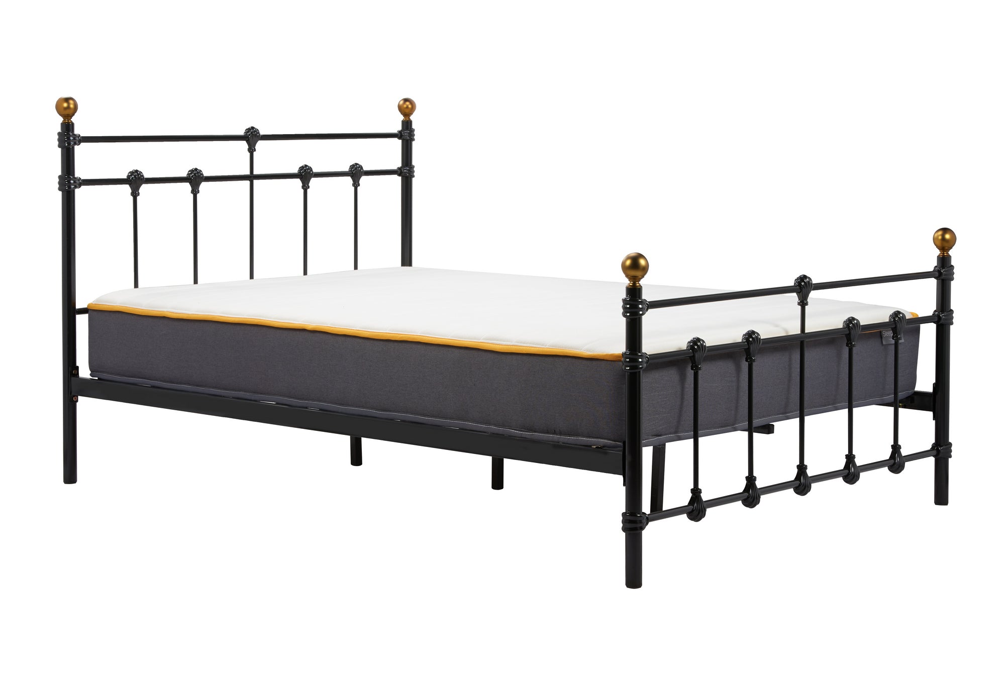 Atlas Small Double Bed Black - Bedzy UK modern and affordable home furniture England