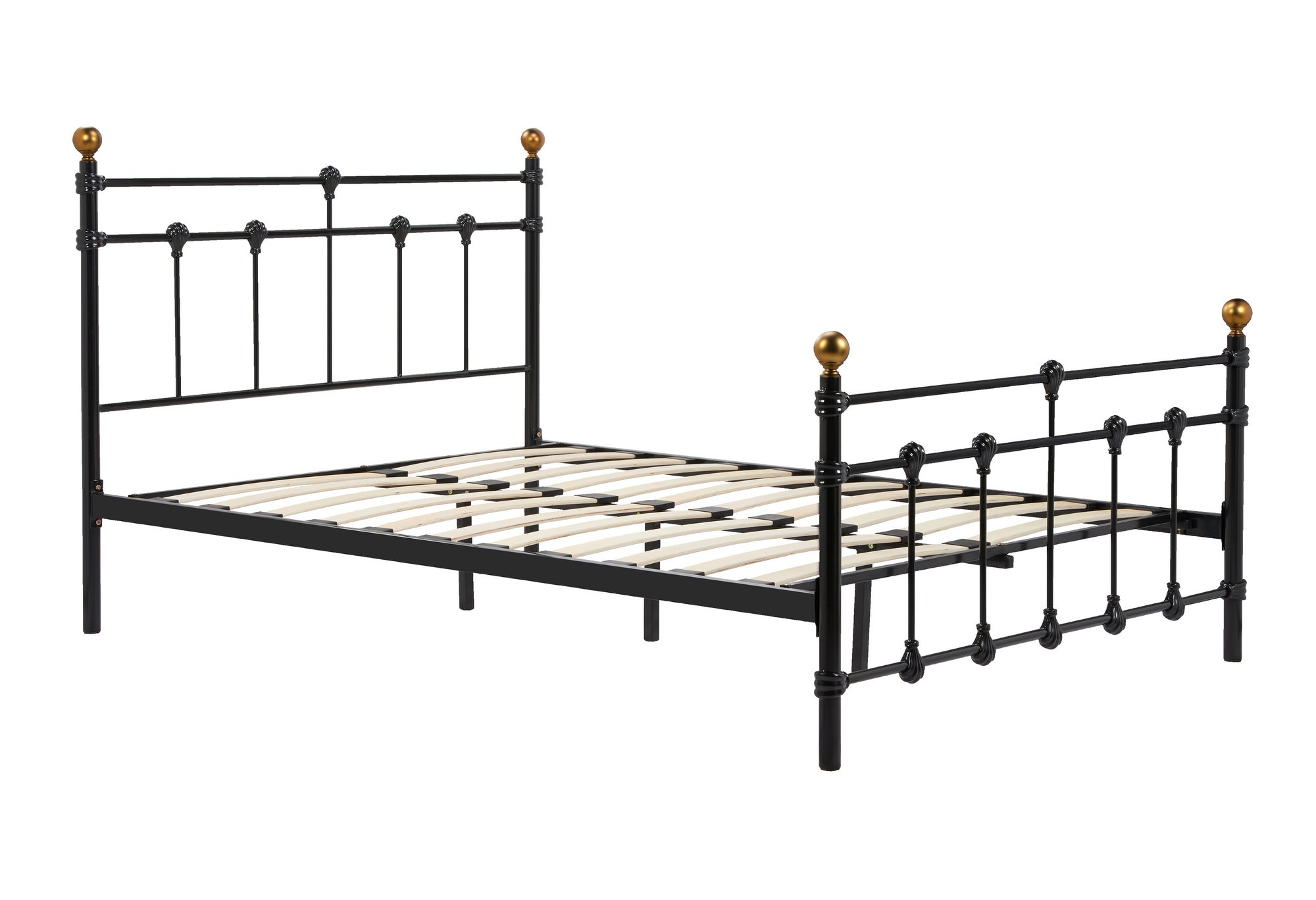 Atlas Small Double Bed Black - Bedzy UK modern and affordable home furniture England