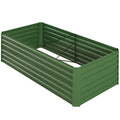 Galvanised Steel Raised Garden Bed 180x90x59 cm with Reinforced Rods - Green