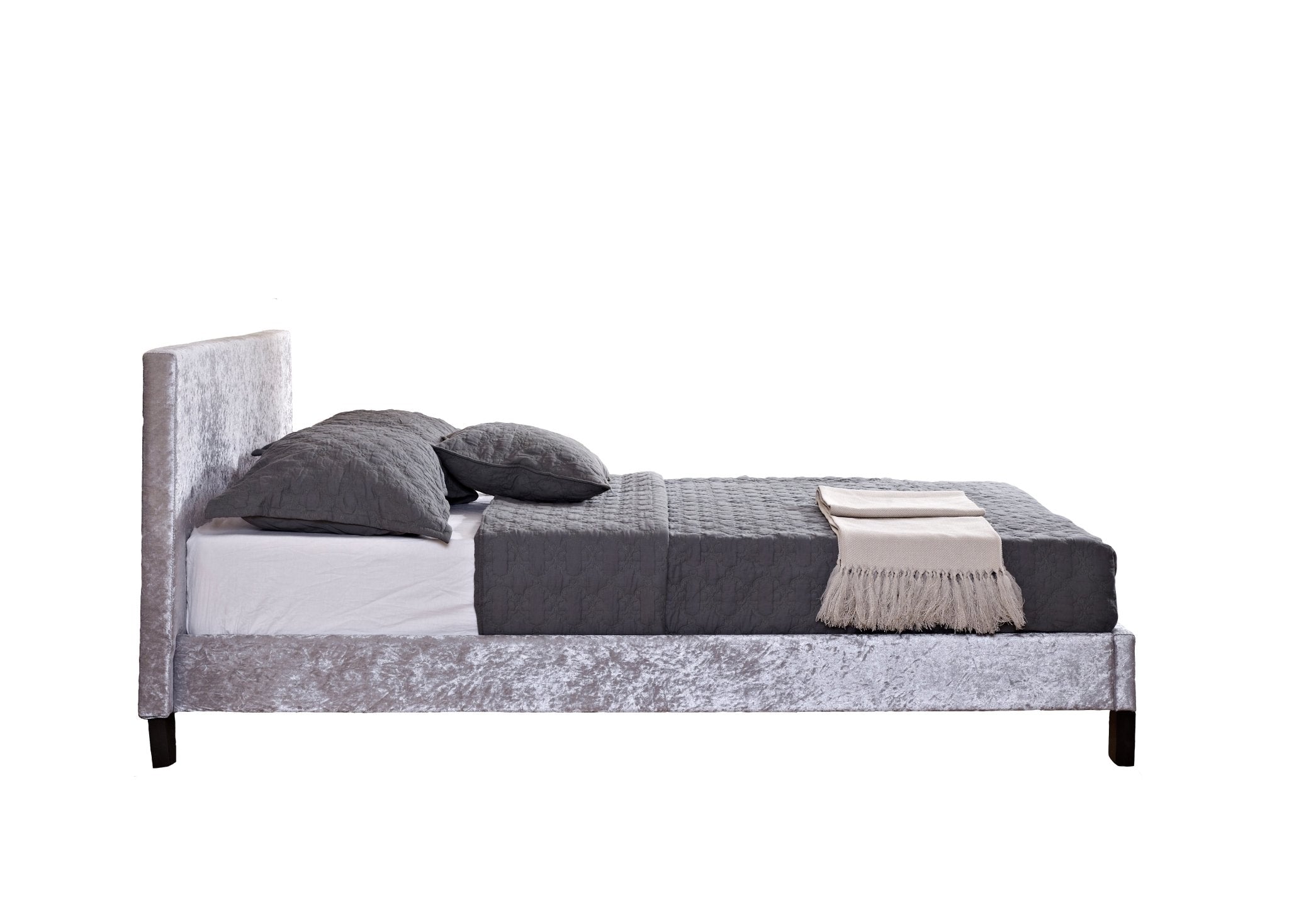 Berlin Double Bed Grey - Bedzy UK modern and affordable home furniture England