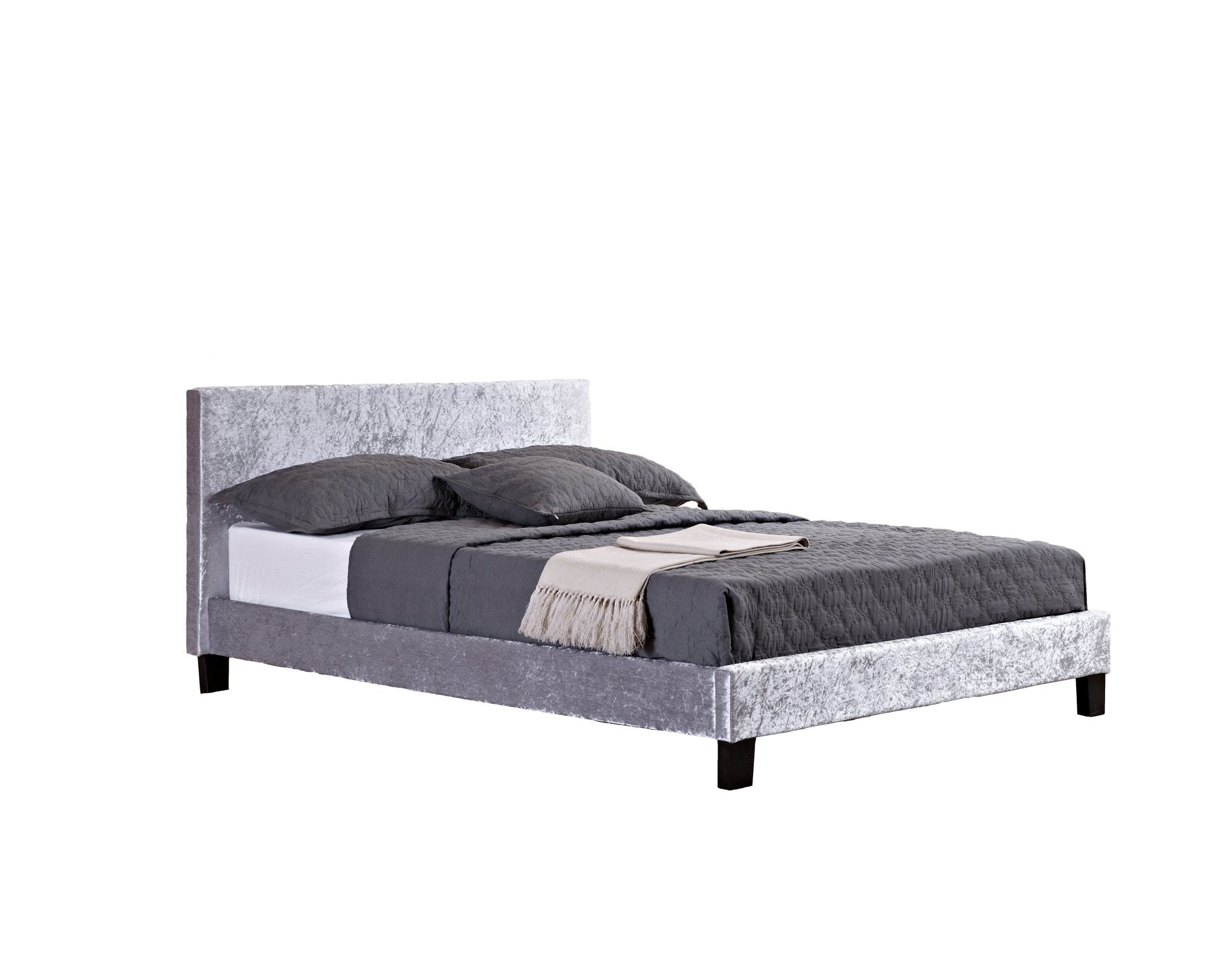 Berlin Double Bed Grey - Bedzy UK modern and affordable home furniture England