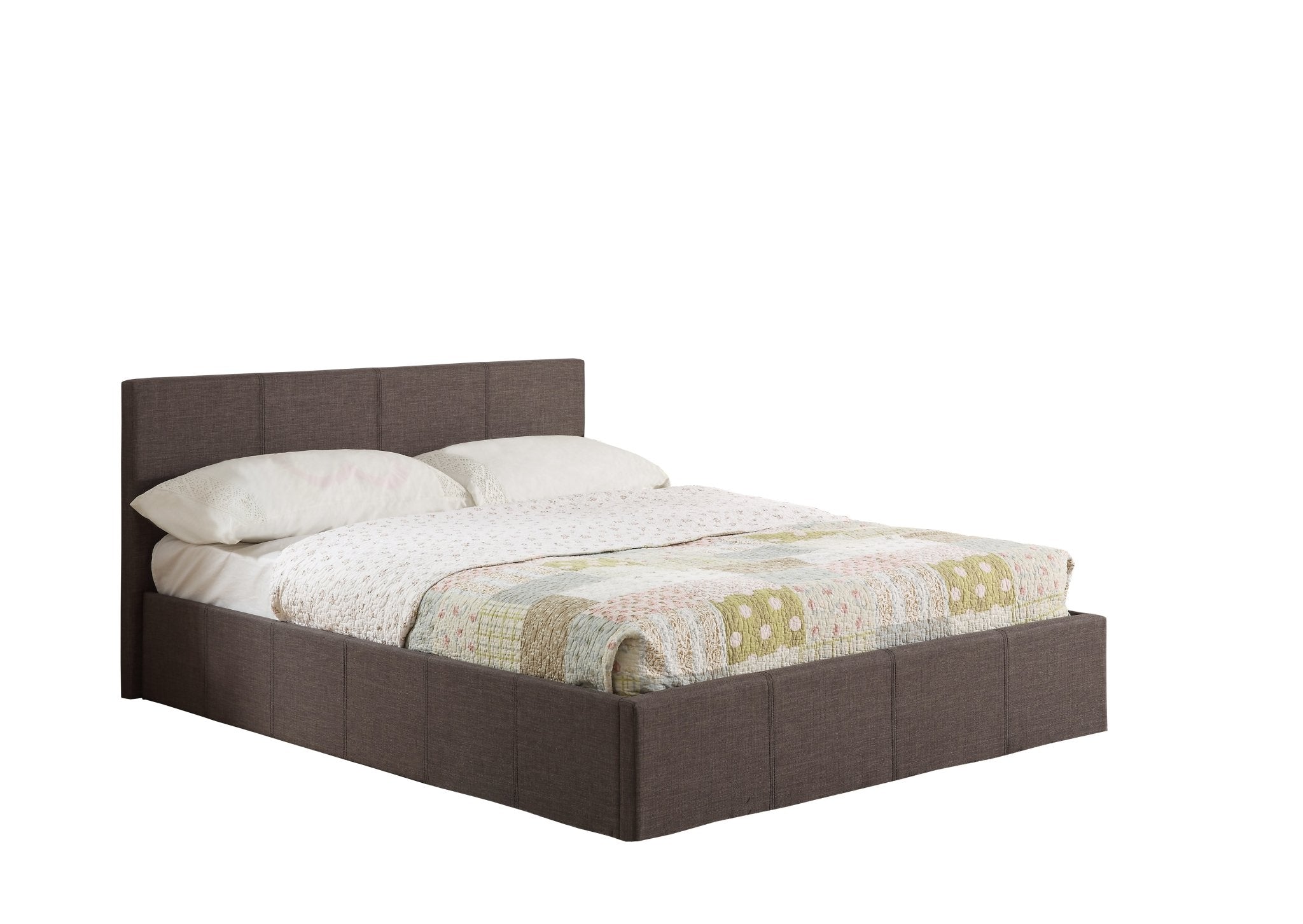 Berlin Double Ottoman Bed Grey - Bedzy UK modern and affordable home furniture England