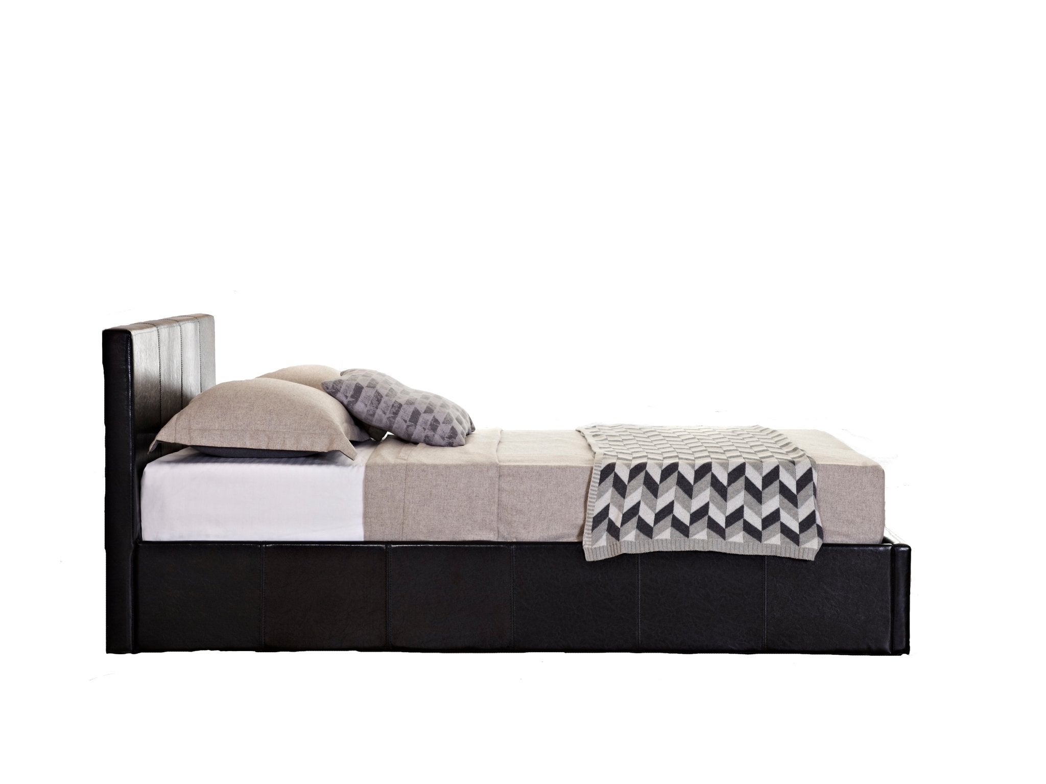 Berlin Double Ottoman Bed Brown - Bedzy UK modern and affordable home furniture England