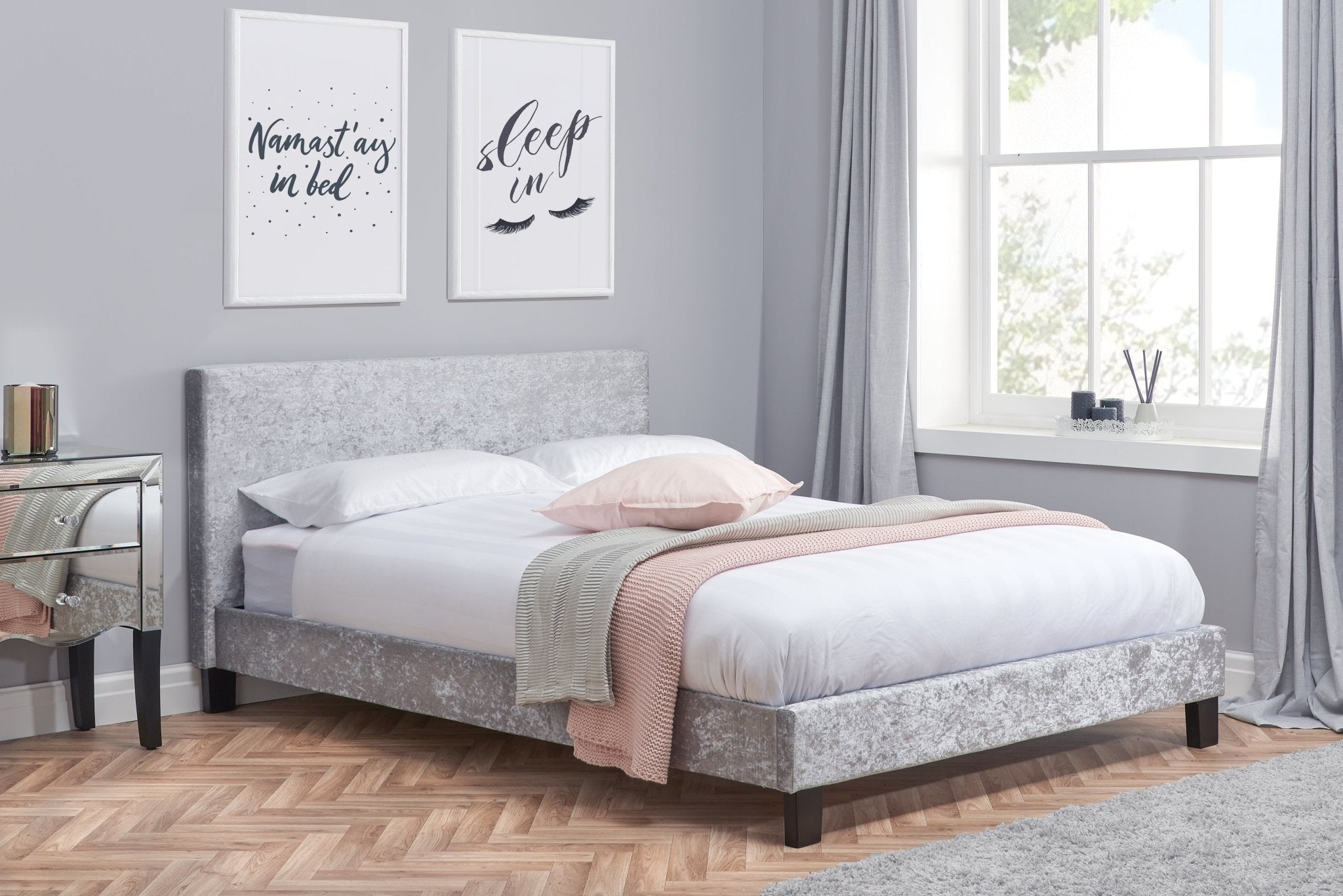 Berlin King Ottoman Bed Grey - Bedzy UK modern and affordable home furniture England