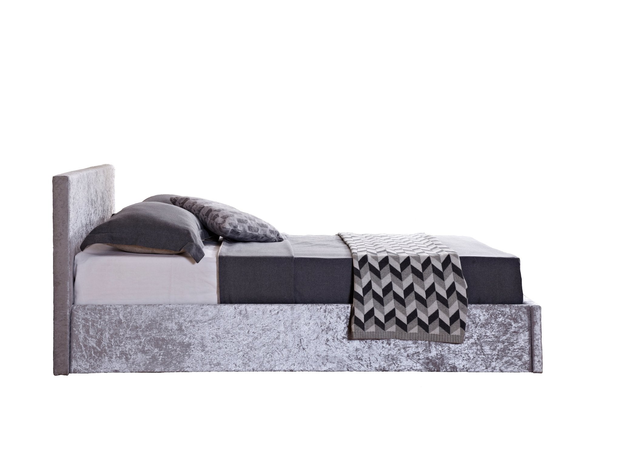 Berlin King Ottoman Bed Grey - Bedzy UK modern and affordable home furniture England