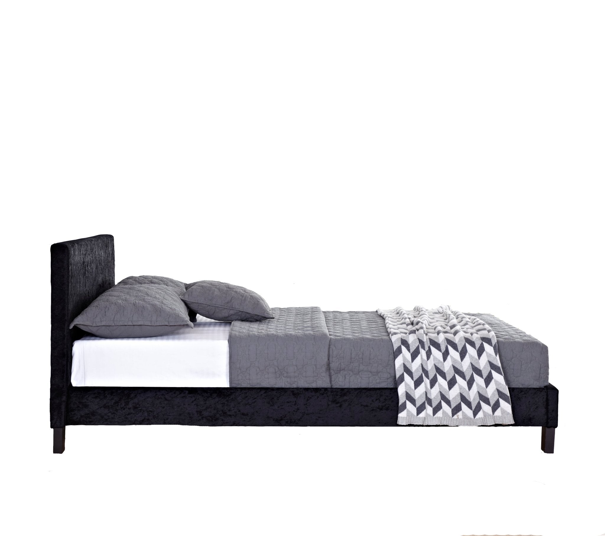 Berlin Small Double Bed Black - Bedzy UK modern and affordable home furniture England