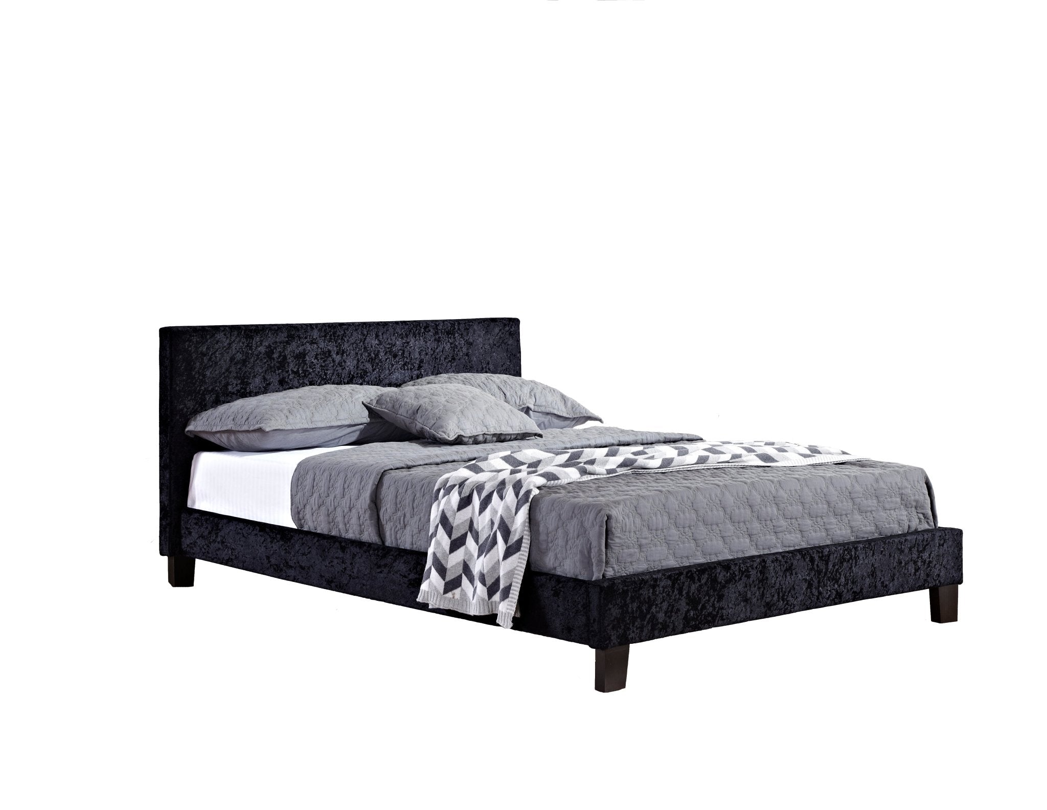 Berlin Small Double Bed Black - Bedzy UK modern and affordable home furniture England